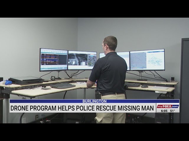 Drone program helps Burlington police rescue missing man