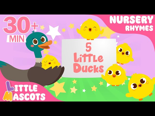 Five Little Ducks🐤 + Five Little Monkeys & more | Little Mascots Nursery Rhymes for Kids