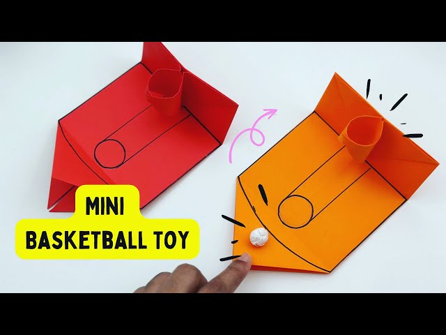 DIY Origami Mini Paper Basketball Toy For Kids / Moving Paper Toy / Paper Craft / KIDS crafts