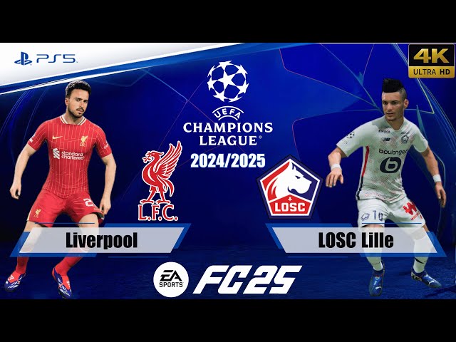 FC 25 - Liverpool vs. LOSC Lille | UEFA Champions League 24/25 | Full Match | PS5™[4K]