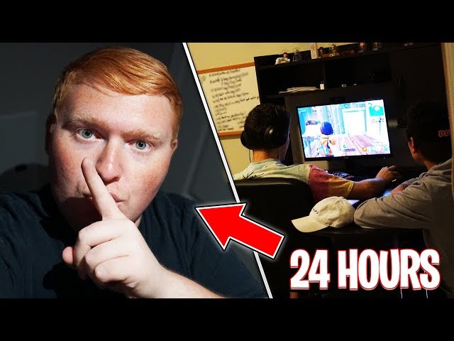 I Stayed At My FRIENDS HOUSE For 24 HOURS WITHOUT HIM KNOWING! (24 Hour Challenge)