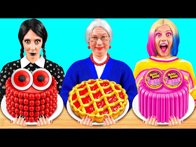 Wednesday vs Grandma Cooking Challenge | Kitchen Hacks and Recipes by Fun Teen