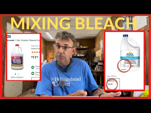 How to Mix Bleach for a House Wash, Pressure Wash, Soft Wash - 5% to 12.5% SH