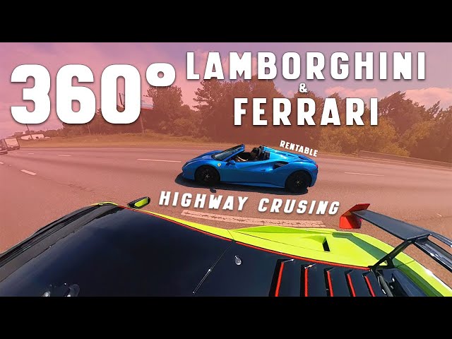 360° Highway Cruising - Lamborghini STO Huracán - Ferrari 488 Spider - Lamborghini Aventador S