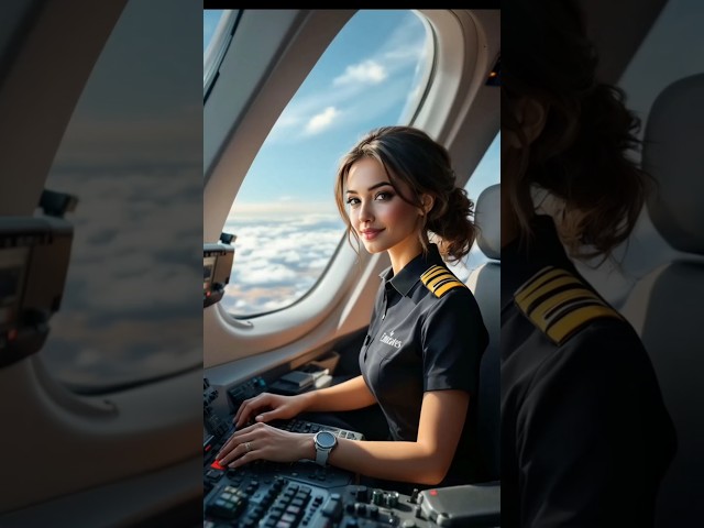 Pilot's View: Above the Clouds ✈️ | part-2 | #womeninaviation #femalepilot #shorts  #aviationlovers