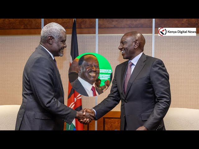 President Ruto meets outgoing AUC Chair Moussa Faki in Ethiopia ahead of elections!!