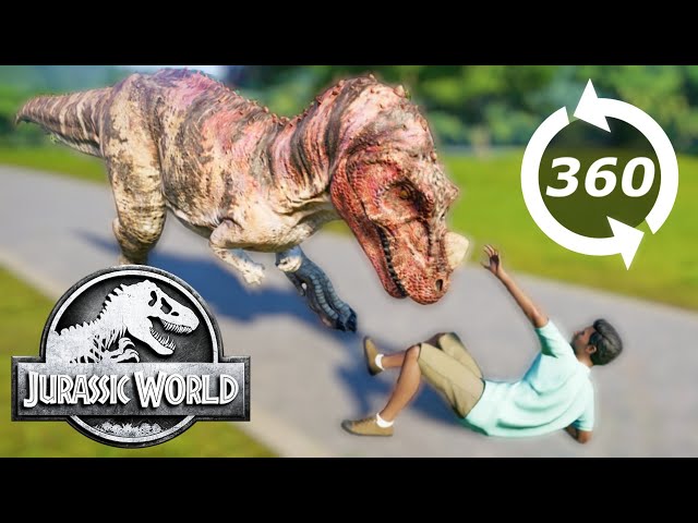 🦖 360 Video Jurassic Park Dinosaur Eating Human Person Jurassic World Evolution VR 360° Immersive