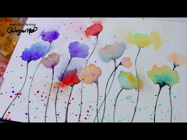 Colours that work well together for loose watercolour flowers