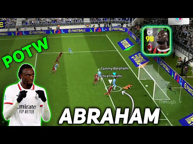 98 Tammy Abraham POTW Best CF Gameplay Review in efootball Pes 2025 Mobile