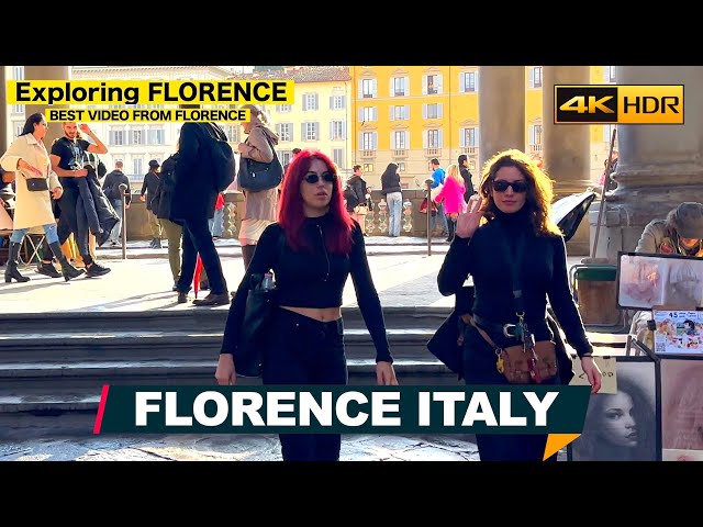 FLORENCE, FIRENZE ITALY [4K HDR] Walking Tour ▶76min with Captions (English Subtitles) [4K HDR]