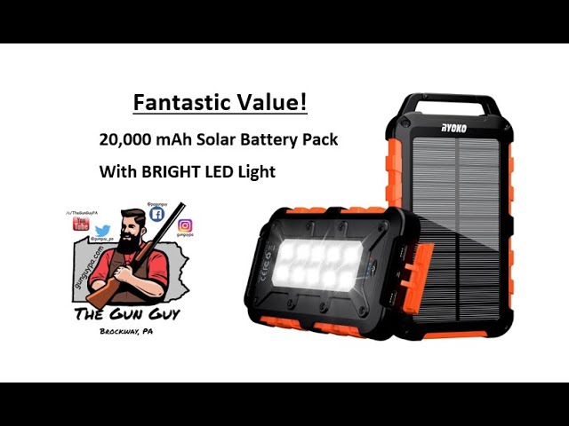 Best Solar Battery / Light on Amazon for the Money 20,000 mAh REAL REVIEW