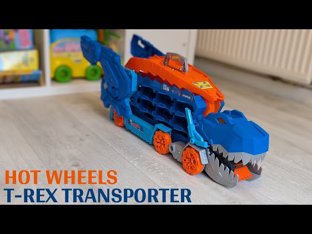 Hot Wheels City Let's Race Ultimate T-Rex Transporter Demo and Review