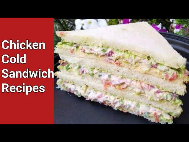 Chicken Cold Sandwich Recipe/Chicken Mayo Sandwich / kids snd Office Lunch Box Cold Sandwich Recipe