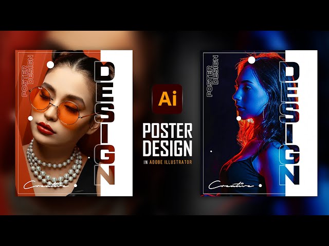 Modern Poster design in Adobe Illustrator I Illustrator Tutorial I Creative Poster design