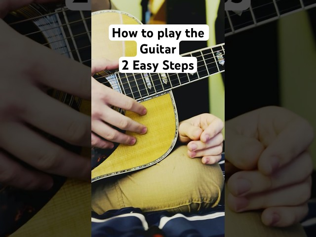 How To Play The Guitar For Beginners 2 Easy Steps #guitarlesson #easyguitartutorial