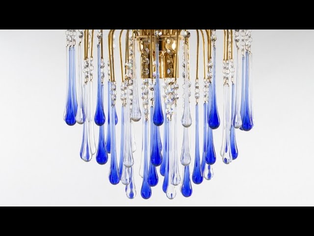 ⚜️📯  Am pornit in cautarea misteriosului Vintage Murano glass raindrops Chandelier x4 💕 📯⚜️