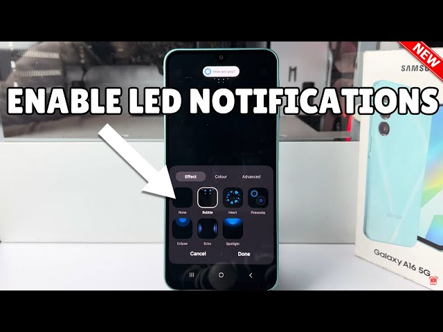 Galaxy A16: How To Enable LED Notifications On Samsung