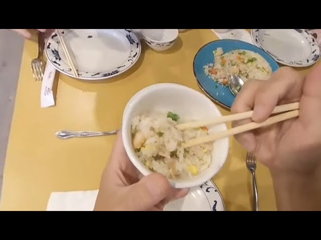 Fried Rice and String Potato appetizer [VR180 3D]