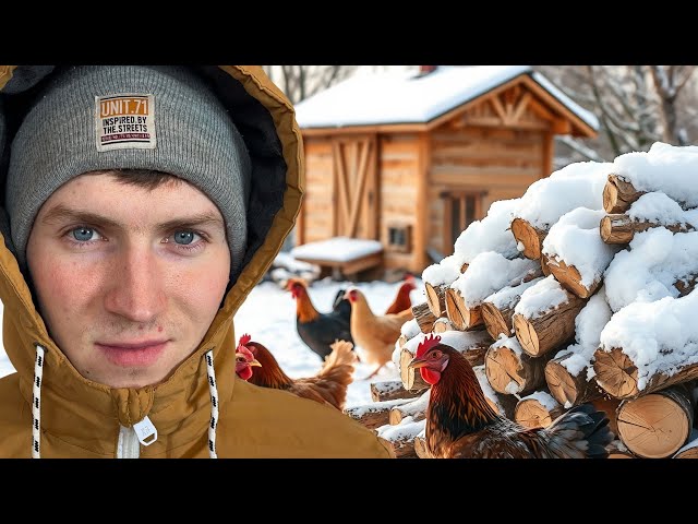 Small Farm: 3 Eggs/Day, Chopping Frozen Wood and Cozy Cooking