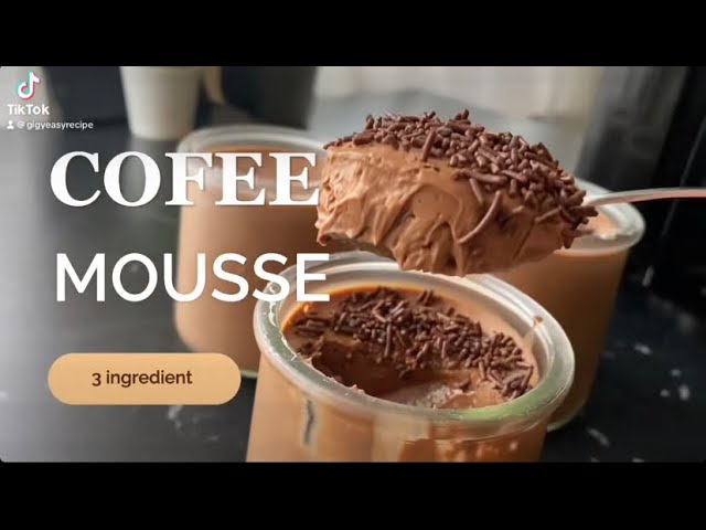 Creamy — Coffee ☕️ — mousse recipe tutorial / with coconut milk / 3 ingredients dessert