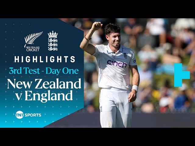 New Zealand vs England 3rd Test (Day 1) 🏏 | Matthew Potts Takes Charge 💪 | TNT Cricket Highlights