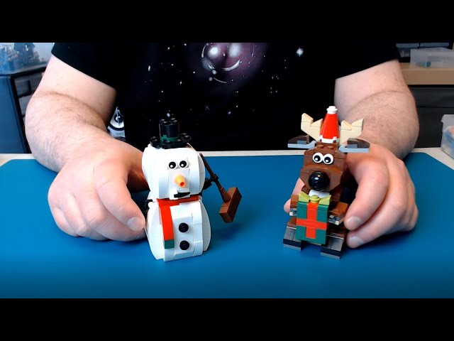 Taking Apart and Sorting LEGO sets - reindeer and snowman