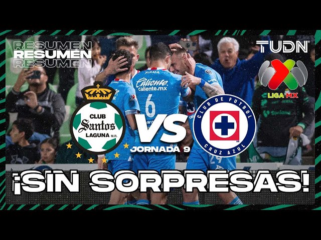 Resumen y goles | Santos vs Cruz Azul | Liga Mx - CL2025 J9 | TUDN