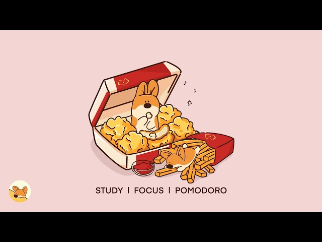 1 hour chill lofi ⏰ Relax & study with nuggets & fries 🍟 Pomodoro timer