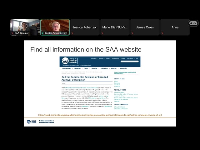 Technical Subcommittee on Encoded Archival Standards (TS-EAS) 2024 Annual Meeting