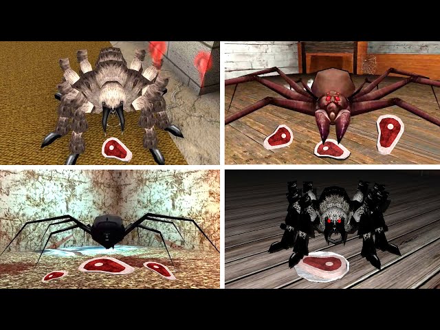 All Type Of Spiders in All DVloper Games - Granny All Chapters And Slendrina X