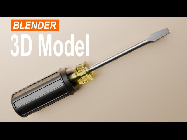 Blender Beginner 3D Modeling Tutorial: How To Model a Screwdriver