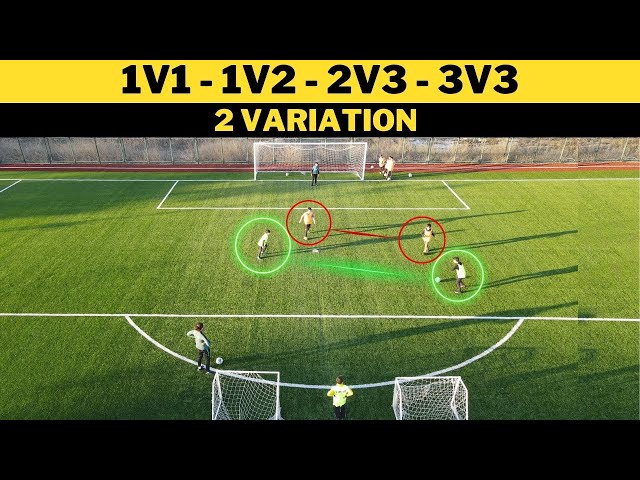 1v1 - 1v2 - 2v3 - 3v3 | 2 Variation | Football/Soccer Training | U13+