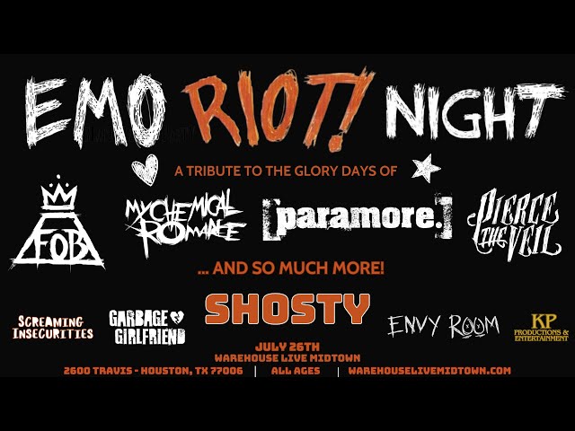 Emo Riot Night @ Warehouse Live Midtown!