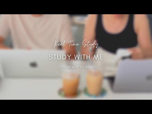 2-HOUR STUDY WITH ME | Real Time, Calm Piano Music 🎹