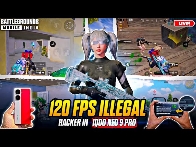 3.6 UPDATE 🔴120 FPS TEST IN IQOO NEO 9 PRO 🔥RUSH GAMEPLAY WITH LIVE FPS METER #iqooneo9pro #bgmi