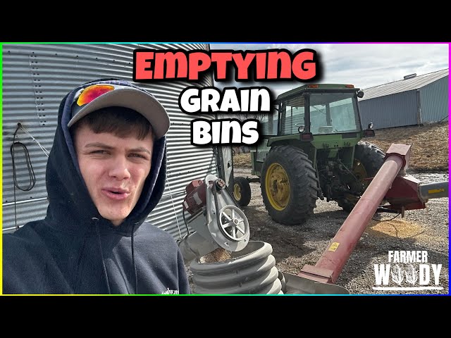 Emptying the OLDEST Grain Bin on our Farm - 19 Year Old Farmer