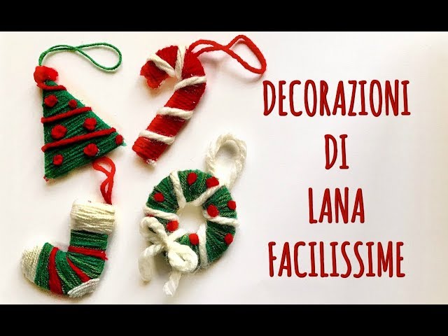 DECORAZIONI NATALIZIE DI LANA: 4 esempi facilissimi e COLORATISSIMI! (Creatività/Natale)Arte per Te