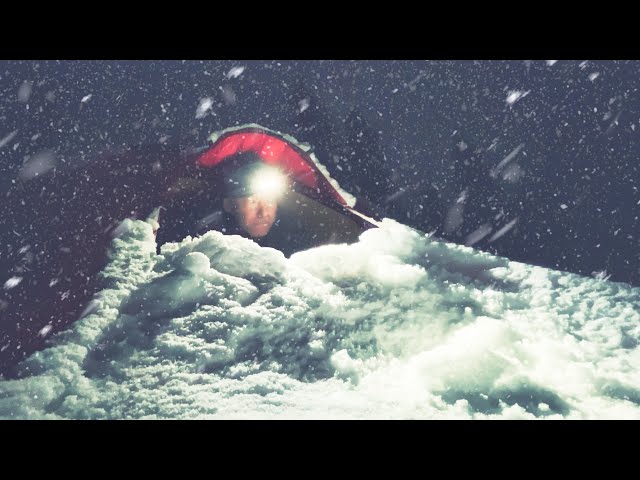 Heavy Snowfall, Winter Camping Sheltering from Snow Storm, 3 days Alone, Cold Tent (Extended) ASMR