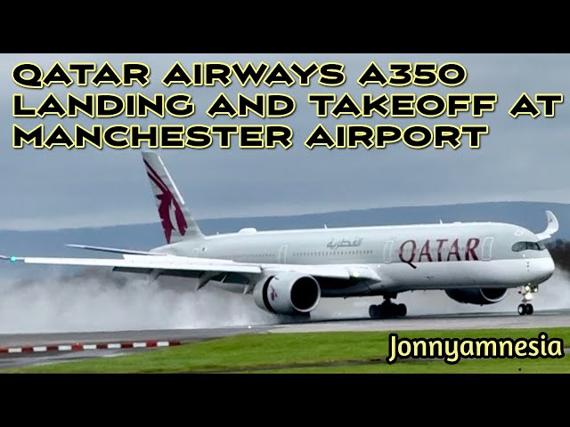 Qatar airways a350 landing and takeoff 18/12/24