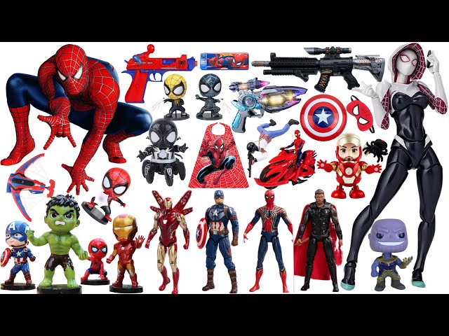 Experience dancing robot Spider Man Superman, Marvel figurine series, pistol holder game