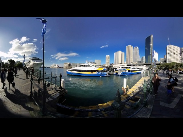 Sydney Circular Quay - 360 Video [Royalty Free Stock Footage] $350 [4K VR Stereoscopic 3D]