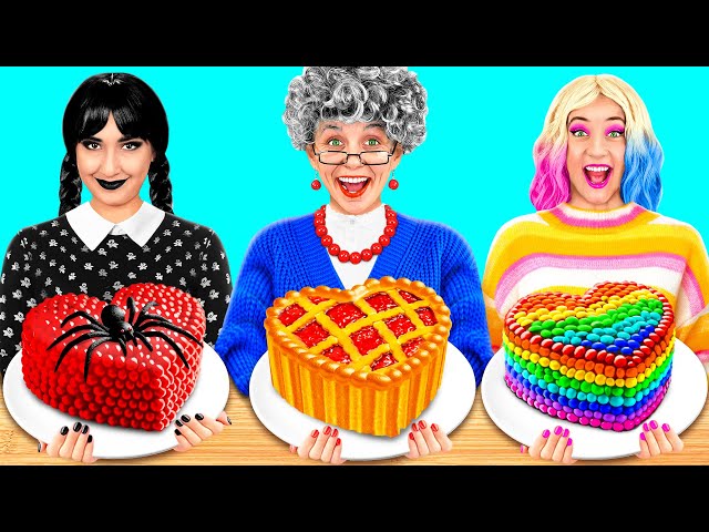 Wednesday vs Grandma Cooking Challenge | Crazy Ideas To Cook by TeenTeam Challenge