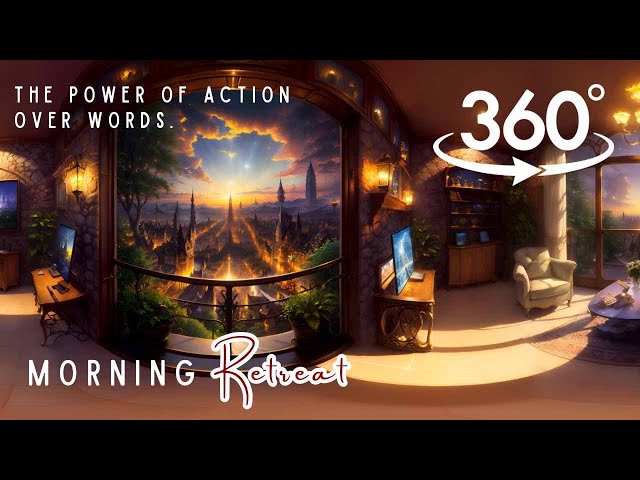 VR 360 | Motivational Video | Actions over Words | Cozy Room, lounge, relaxing, Cozy Reading Nook