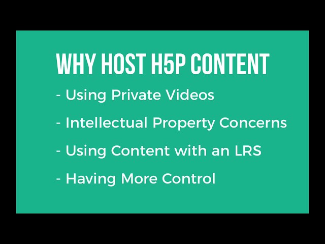 How To Host H5P Content on Your Own