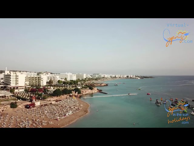 Fig Tree Bay Beach Drone Video 7am Just After Sunrise, 4 July 2024 By Virtual-Cyprus.com