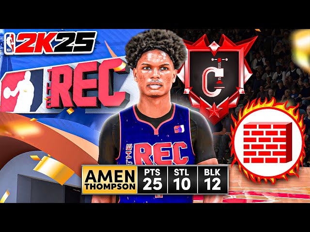 AMEN THOMPSON BUILD with 90 VERTICAL & 90 SPEED is OVERPOWERED in the RANDOM REC (NBA 2K25)