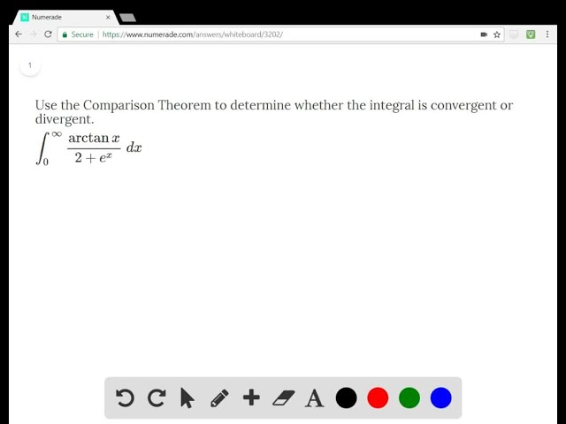 Use the Comparison Theorem to determine whether the integral is convergent or divergent. …