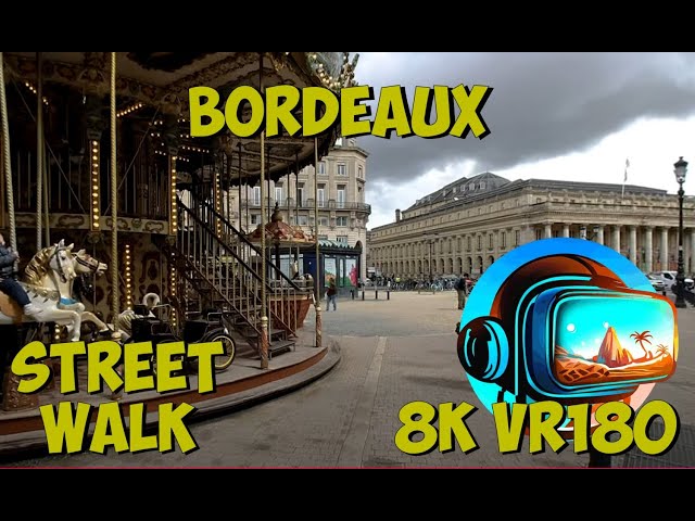 21 Bordeaux France finding A merry-go-round is at Quai des Marques 8K 4K VR180 3D Travel