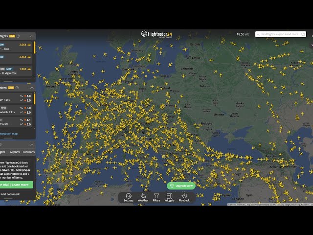 🛫 Live Skywatch: Tracking Flights Over Europe 🌍✈️