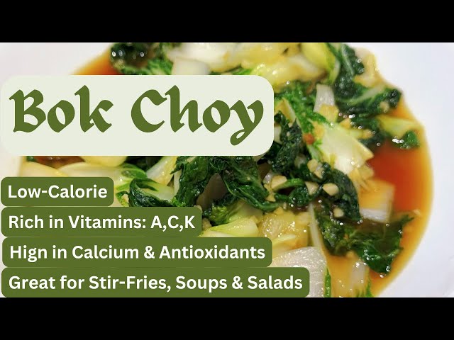 Bok Choy Recipe | Healthy Dark Leafy Greens | Easy And Quick Low Carb Recipes